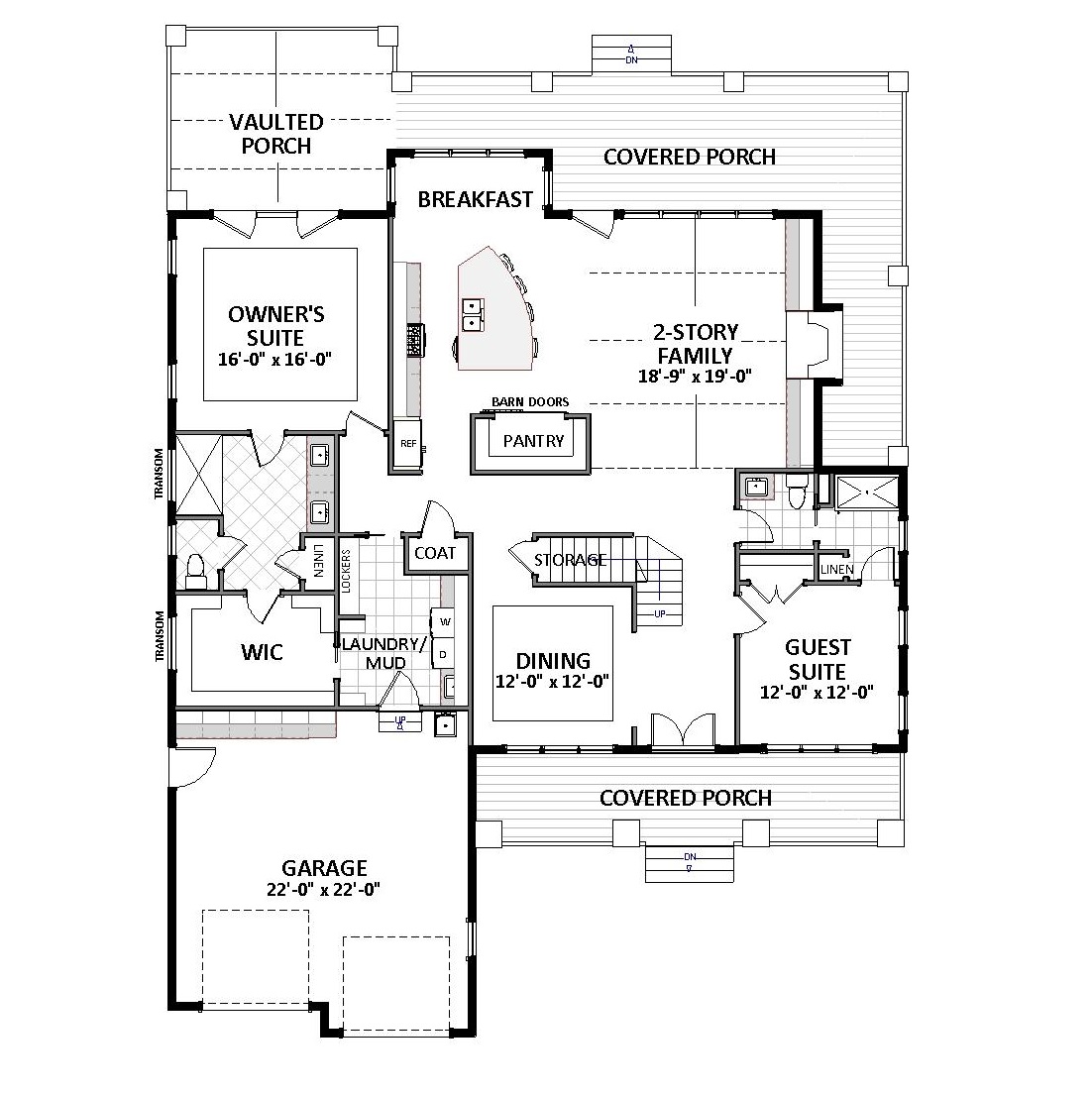 First Floor image of Waverly - B House Plan